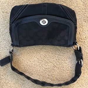 Black hobo braided Handel purse